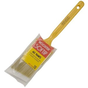 WOOSTER SOFTIP Q3208 2" WHITE NYLON/GOLD POLY CHISEL TRIM ANGLE SASH BRUSH
