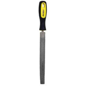 G-FORCE 21786 8" HALF ROUND WOOD RASP ERGO RUBBER GRIP HANDLE
