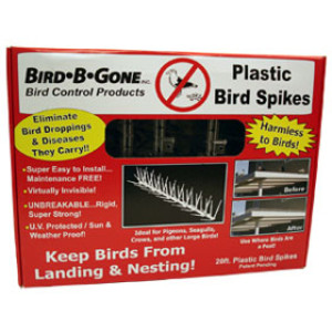 BIRD-B-GONE MM2000-5/20 5" X 20' PLASTIC BIRD SPIKES CLEAR