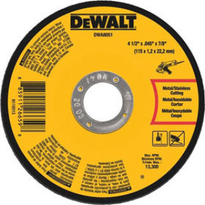 DEWALT DWA8051 4-1/2" X .045 X 7/8" METAL CUT-OFF WHEEL