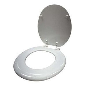MR BRANDS 32579 TRUHOME 19" WHITE ELONGATE PLASTIC TOILET SEAT