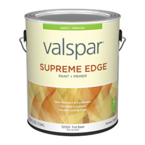 VALSPAR 32003.007 SUPREME EDGE SATIN TINT INTERIOR PAINT & PRIMER