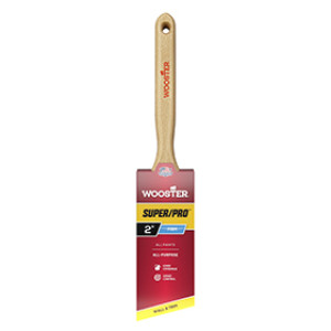 WOOSTER SUPER/PRO LINDBECK J4112 2" GOLD NYLON/SABLE POLY ANGLE SASH BRUSH
