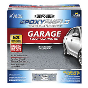 RUST-OLEUM EPOXY SHIELD 251965 GRAY GLOSS GARAGE FLOOR KIT 2-PART WATER BASED