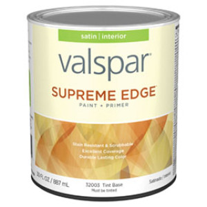 VALSPAR 32003.005 SUPREME EDGE SATIN TINT INTERIOR PAINT & PRIMER
