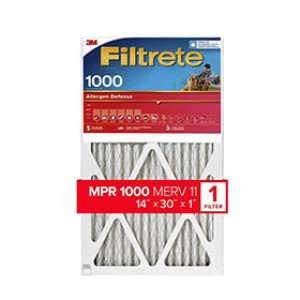 3M 9824-4 FILTRETE 14" X 30" X 1" ALLERGEN DEFENSE AIR FILTER 1000 MPR