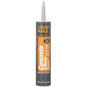 LIQUID NAILS CR-805 407688 10 OZ CONCRETE REPAIR ADHESIVE GRAY LATEX