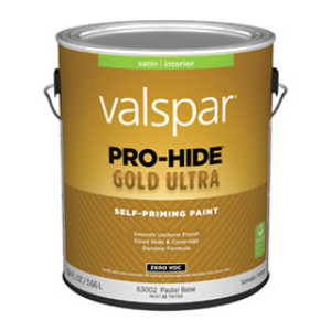 VALSPAR 63002.007 PRO-HIDE GOLD ULTRA SATIN PASTELBASE INT SELF PRIMING PAINT