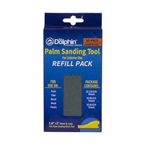 BLUE DOLPHIN BD HS-EXT-RFL PALM EXTERIOR HAND SANDING REFILLS 10PK 2.69" X 5"