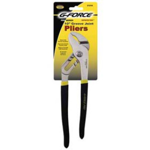 G-FORCE 21216 10" GROOVED JOINT PLIERS ERGO GRIP HANDLE