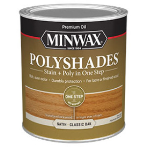 MINWAX 61370444 370 POLYSHADES SATIN CLASSIC OAK STAIN