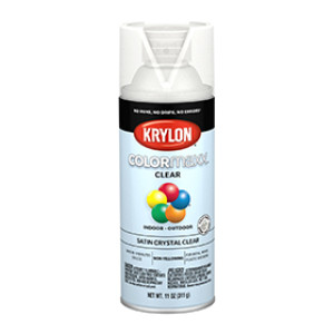 KRYLON K05562007 COLORMAXX PAINT + PRIMER SATIN CRYSTAL CLEAR 12 OZ IN-OUTDOOR