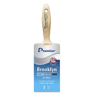 PREMIER 17314 BROOKLYN 3" WALL BEAVERTAIL CT POLY BRUSH USA