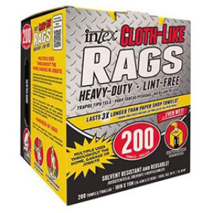 NW-00347-200 CLOTH LIKE RAGS 200 COUNT 10" X 11" HEAVY DUTY - LINT FREE