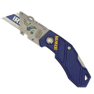 IRWIN 2089100 FOLDING UTILITY KNIFE WITH QUICK CHANGE BUTTON