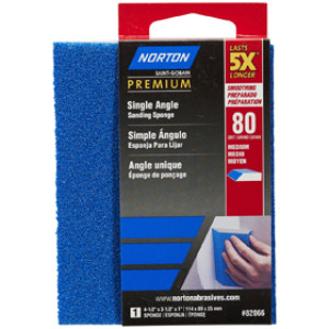 NORTON PROSAND 82066 4-1/2" X 3-1/2" X 1" 80 GRIT SINGLE ANGLE SANDING SPONGE