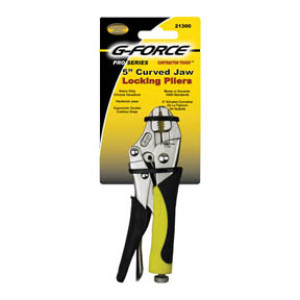 G-FORCE 21300 5" CURVED JAW LOCKING PLIERS ERGO GRIP