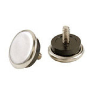 SHEPHERD 9449 7/8" THREADED STEM GLIDES METAL BASE RUBBER CUSHION (4CD)