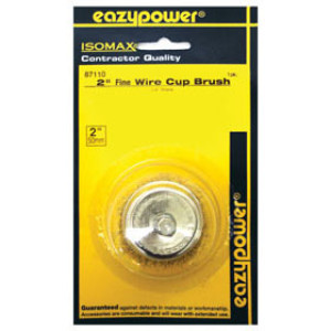 EAZYPOWER 87110 2" FINE MOUNTED WIRE WHEEL CUP BRUSH 1/4" SHANK 1-PACK