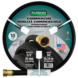 FLEXON PH5850 5/8" X 50' PREMIUM BLACK RUBBER HOT WATER HOSE