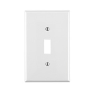 LEVITON 022-00PJ1-00W ONE GANG MIDWAY NYLON SWITCH WALLPLATE WHITE