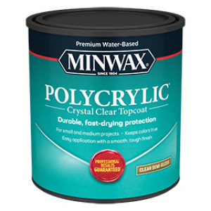 MINWAX 64444444 SEMI-GLOSS WATER BASED POLYCRYLIC PROTECTIVE FINISH