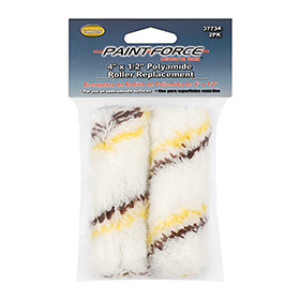 PAINT-FORCE 37734 4" X 1/2" NAP POLYAMIDE MINI ROLLER REFILLS 2 PACK