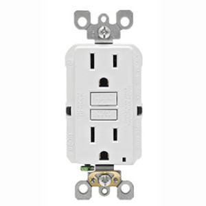 LEVITON B02-GFNT1-0KW 15A-125V SELF TEST GFCI OUTLET WHITE