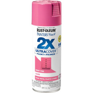 RUST-OLEUM 2X PAINTER'S TOUCH 334025 ULTRA COVER ENAMEL GLOSS BERRY PINK