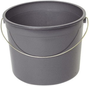 IPL 1000535 5 QT SILVER RING FREE PLASTIC PROMOTIONAL UTILITY PAIL