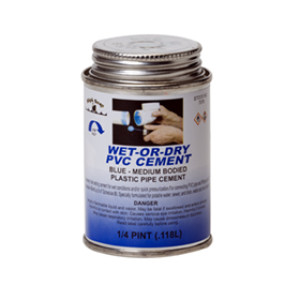 BLACK SWAN 07078 4 OZ CAN BLUE WET-OR-DRY SOLVENT CEMENT MEDIUM BODIED