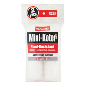 WOOSTER MINI-KOTER R229-4 4" X 1/2" SHED RESISTANT ROLLER COVER 2-PACK