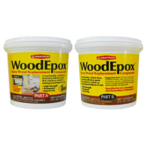 ABATRON WE2QKR WOODEPOX WOOD EPOXY REPLACEMENT COMPOUND 2-PART KIT QUARTS