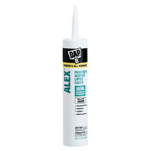 DAP 18670 10.1 OZ ALEX PAINTER'S WHITE ACRYLIC LATEX CAULK 25 YEAR
