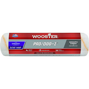WOOSTER PRO/DOO-Z RR641-9 9" X 3/16" WHITE/GOLD STRIPES WOVEN ROLLER COVER