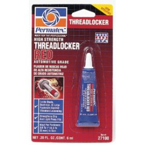 PERMATEX 27100 6 ML TUBE HIGH STRENGTH THREADLOCKER RED
