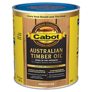 CABOT 19457.005 AMBERWOOD AUSTRALIAN TIMBER OIL WOOD FINISH VOC OIL MODIFIED