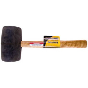 G-FORCE 21114 32 OZ BLACK RUBBER MALLET WOOD HANDLE