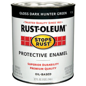 RUST-OLEUM STOPS RUST 7733502 PROTECTIVE ENAMEL GLOSS DARK HUNTER GREEN
