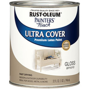 RUST-OLEUM PAINTER'S TOUCH 1994502 ULTRA COVER GLOSS ALMOND LATEX PAINT