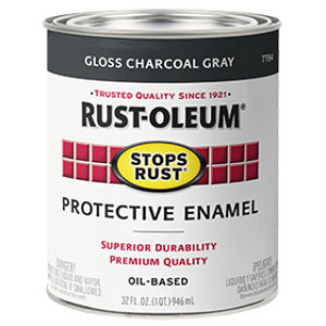 RUST-OLEUM STOPS RUST 7784502 GLOSS PROTECTIVE ENAMEL CHARCOAL GRAY