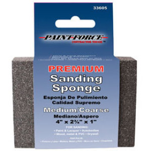 PAINT-FORCE 33605 2-5/8" X 3-7/8" MEDIUM/COARSE GRAY STANDARD SANDING BLOCK