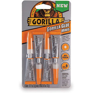 GORILLA GLUE 4541702 4-3G CRYSTAL CLEAR GLUE MINI TUBES