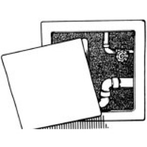 OATEY 34056 14" X 14" PLASTIC ACCESS PANEL WHITE