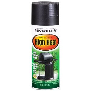 RUST-OLEUM SPECIALTY 7778830 12 OZ HIGH HEAT BAR-B-QUE BLACK SATIN SPRAY PAINT
