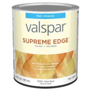 VALSPAR 31004.005 SUPREME EDGE FLAT CLEAR INTERIOR PAINT & PRIMER