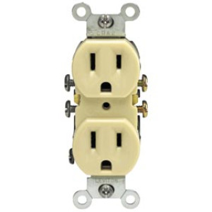 LEVITON 303-05320-ICP GROUNDING OUTLET IVORY