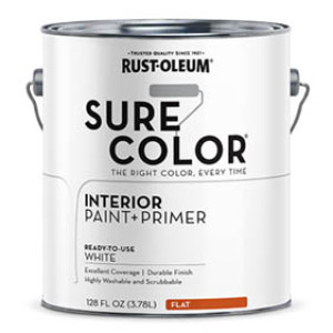 RUST-OLEUM SURE COLOR 380215 WHITE FLAT WALL PAINT