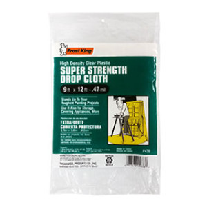FROST KING P470 58337 9' X 12' .47 MIL HIGH DENSITY PLASTIC DROP CLOTH