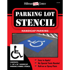P-T 843409 30" X 36" HANDICAP PARKING LOT STENCIL 40199